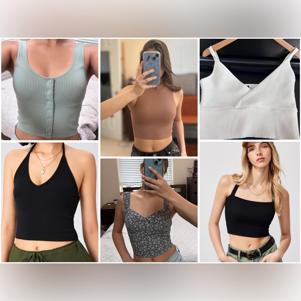 Bundle of 6 Casual and Going out Crop Tops